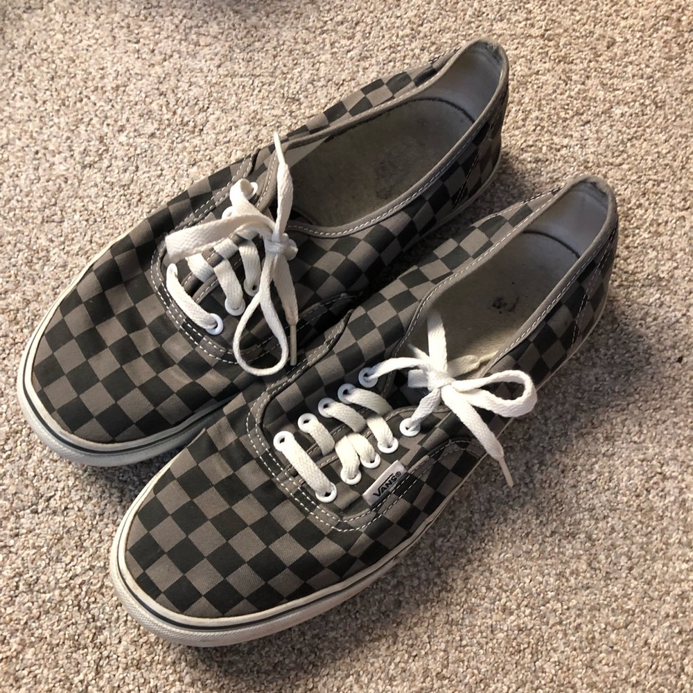 Vans Authentics Charcoal/Black Checker 10.5